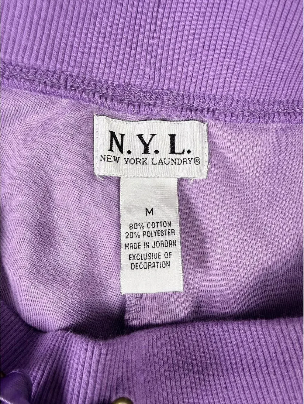 Vintage NYL New York Laundry Purple Velour Lounge Pants Size M Y2K
